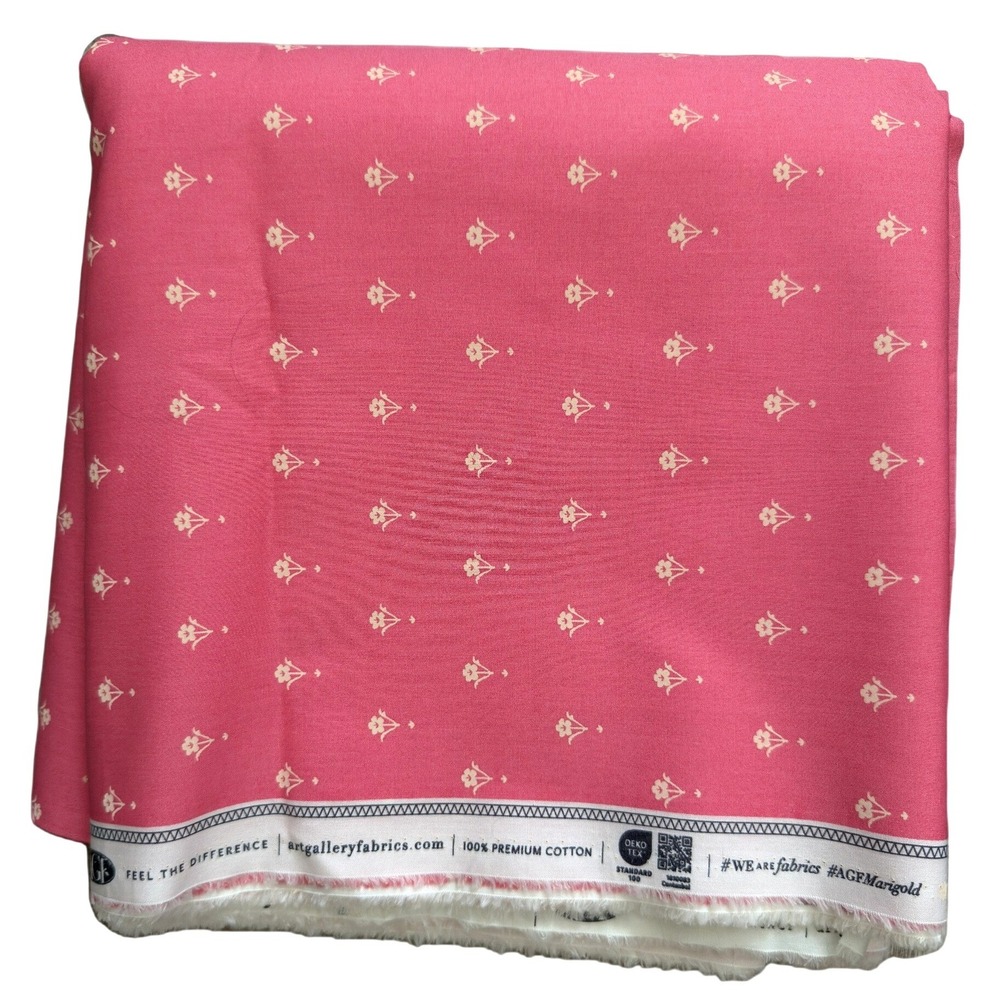 Premium Maureen Cracknell Marigold Collection Quilting Cotton Fabric 10 yd Pink